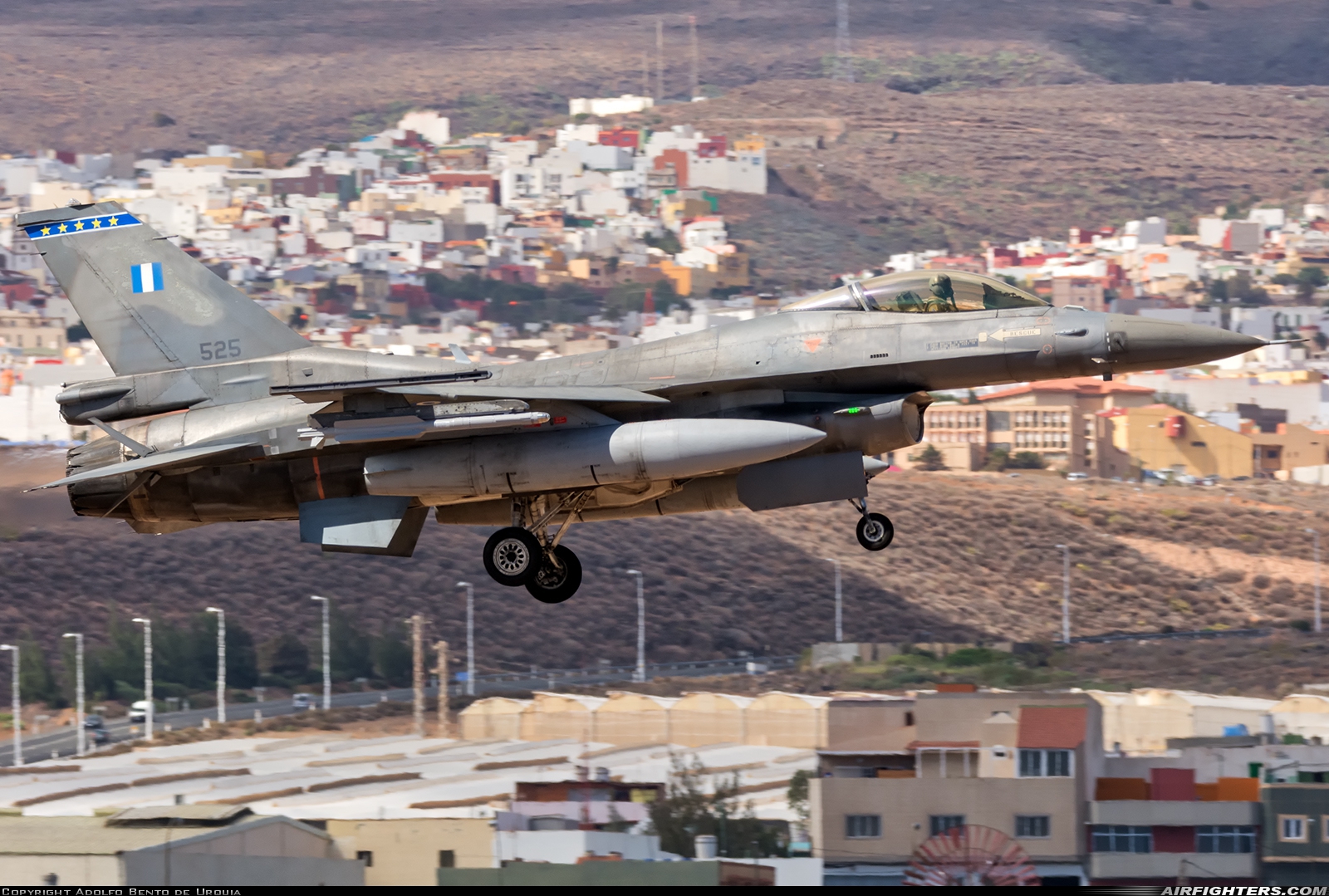 Greece - Air Force General Dynamics F-16C Fighting Falcon 525 at Gran Canaria (- Las Palmas / Gando) (LPA / GCLP), Spain