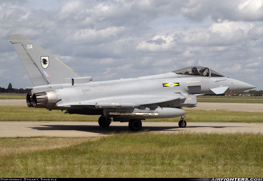 UK - Air Force Eurofighter Typhoon F2 ZJ931 at Coningsby (EGXC), UK