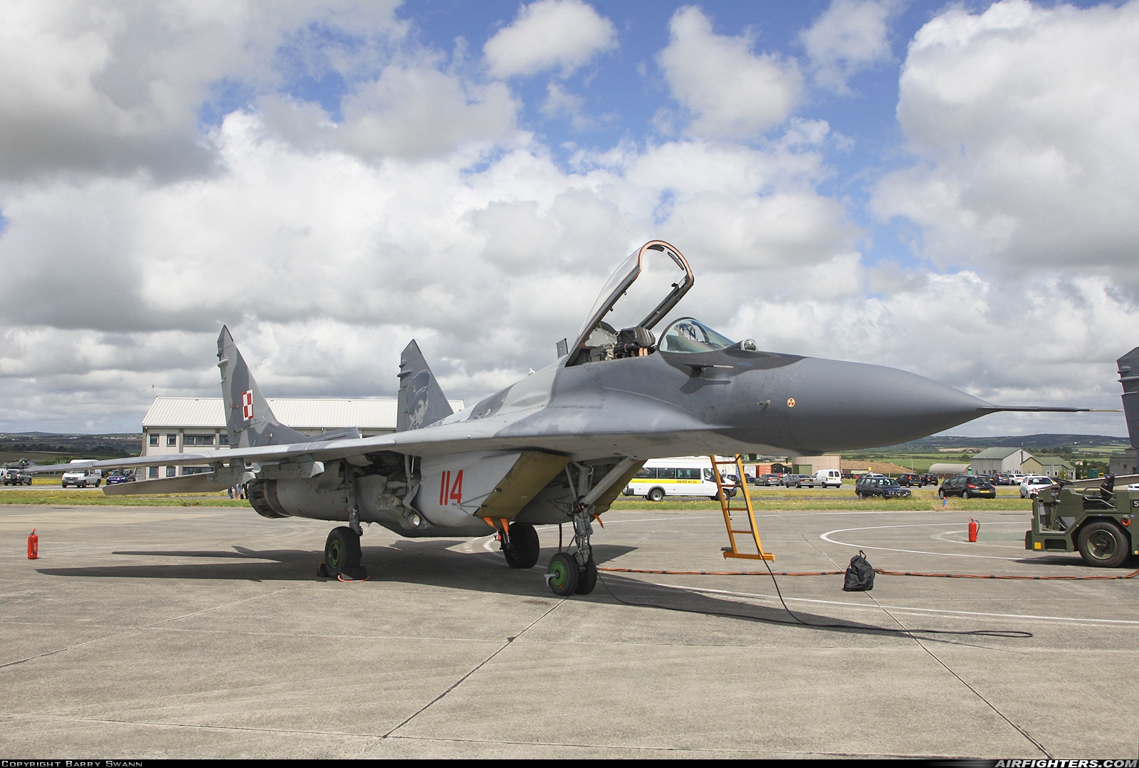 Poland - Air Force Mikoyan-Gurevich MiG-29A (9.12A) 114 at Culdrose (EGDR), UK