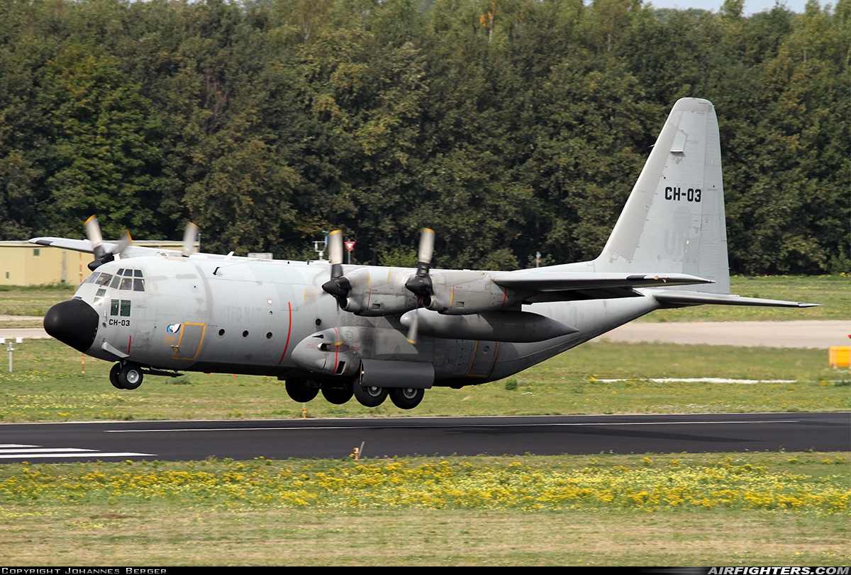 Belgium - Air Force Lockheed C-130H Hercules (L-382) CH-03 at Eindhoven (- Welschap) (EIN / EHEH), Netherlands