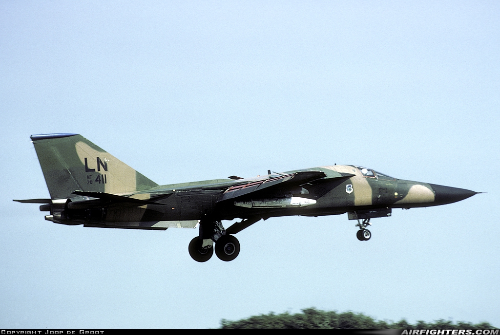 USA - Air Force General Dynamics F-111F Aardvark 70-2411 at Leeuwarden (LWR / EHLW), Netherlands