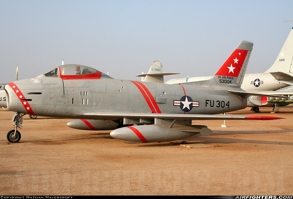 USA - Air Force North American F-86H Sabre 53-1304 at Riverside - March ARB (AFB / Field) (RIV / KRIV), USA