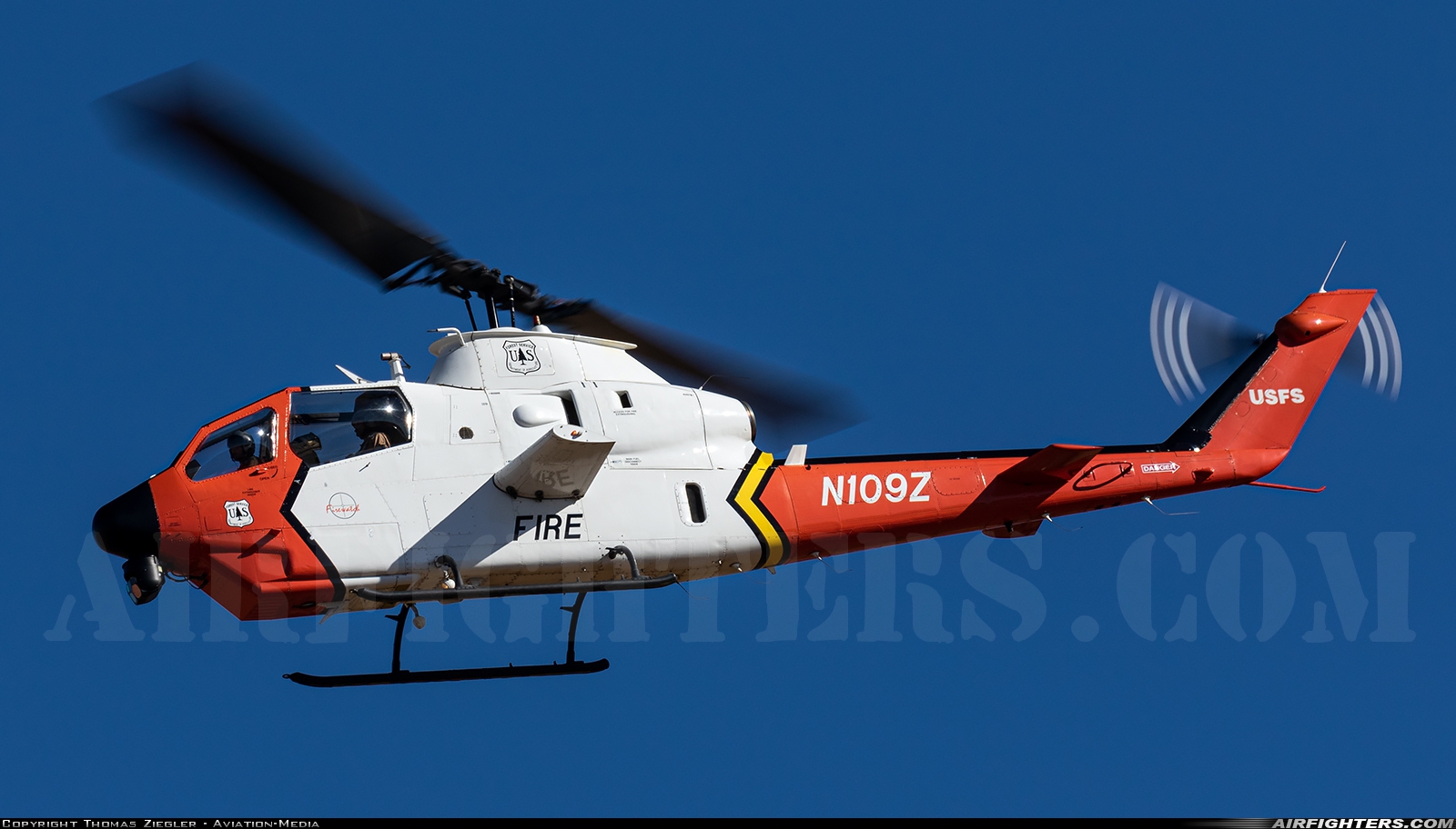USA - United States Forest Service Bell AH-1G Cobra N109Z at Redding - Municipal (RDD / KRDD), USA