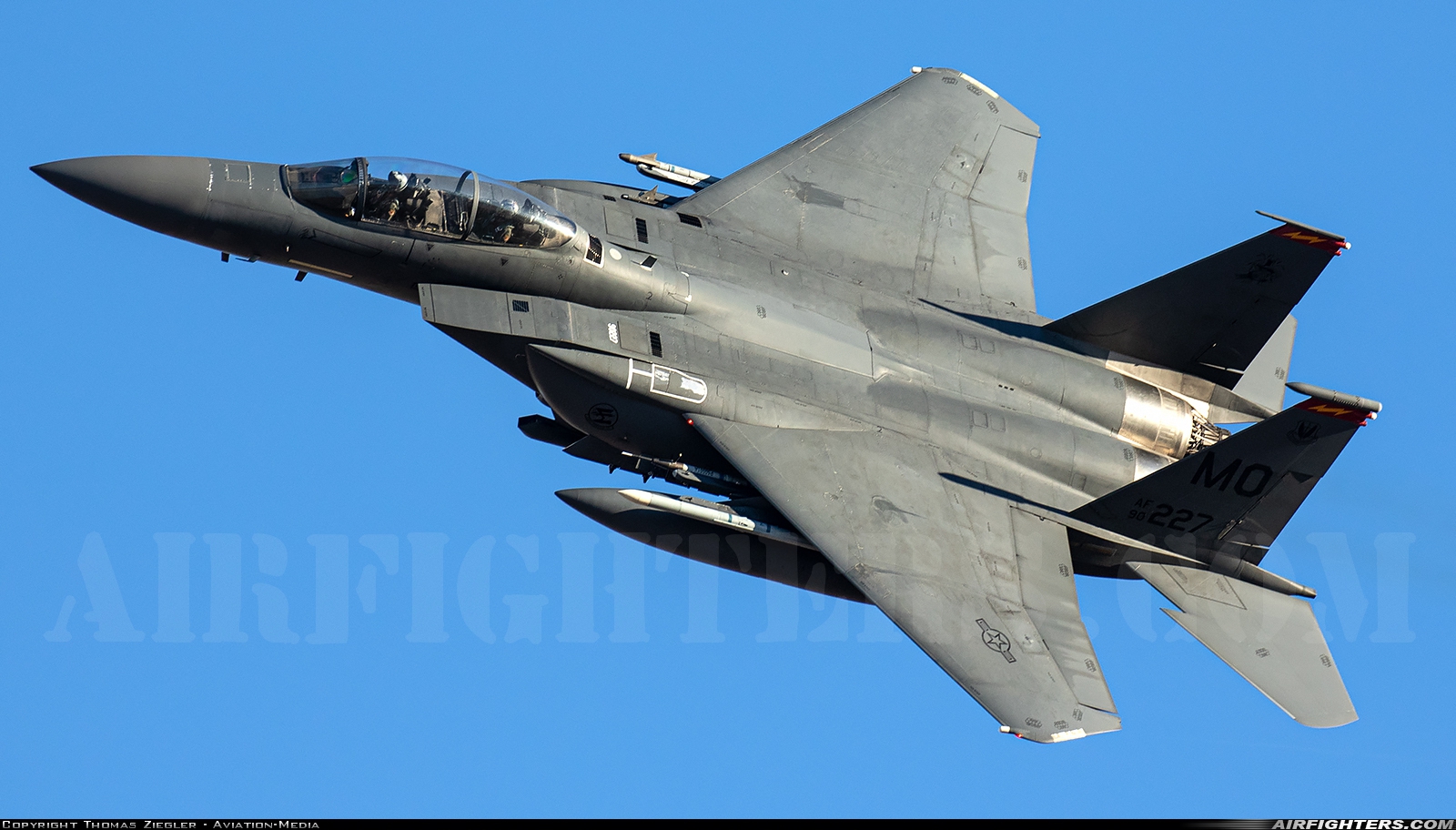 USA - Air Force McDonnell Douglas F-15E Strike Eagle 90-0227 at Las Vegas - Nellis AFB (LSV / KLSV), USA