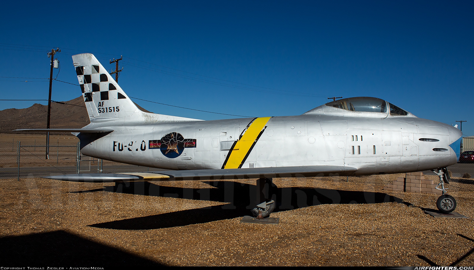 USA - Air Force North American F-86H Sabre 53-1515 at Apple Valley (APV / KAPV), USA