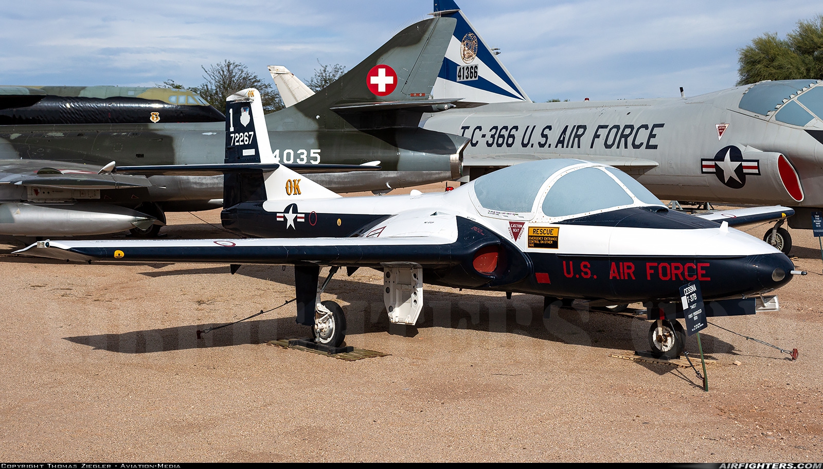 USA - Air Force Cessna T-37B Tweety Bird (318B) 57-2267 at Tucson - Pima Air and Space Museum, USA