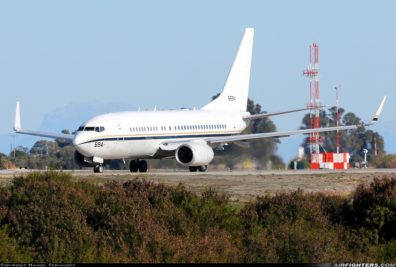 USA - Navy Boeing C-40C (737-7CP BBJ) 166694 at Rota (LERT), Spain