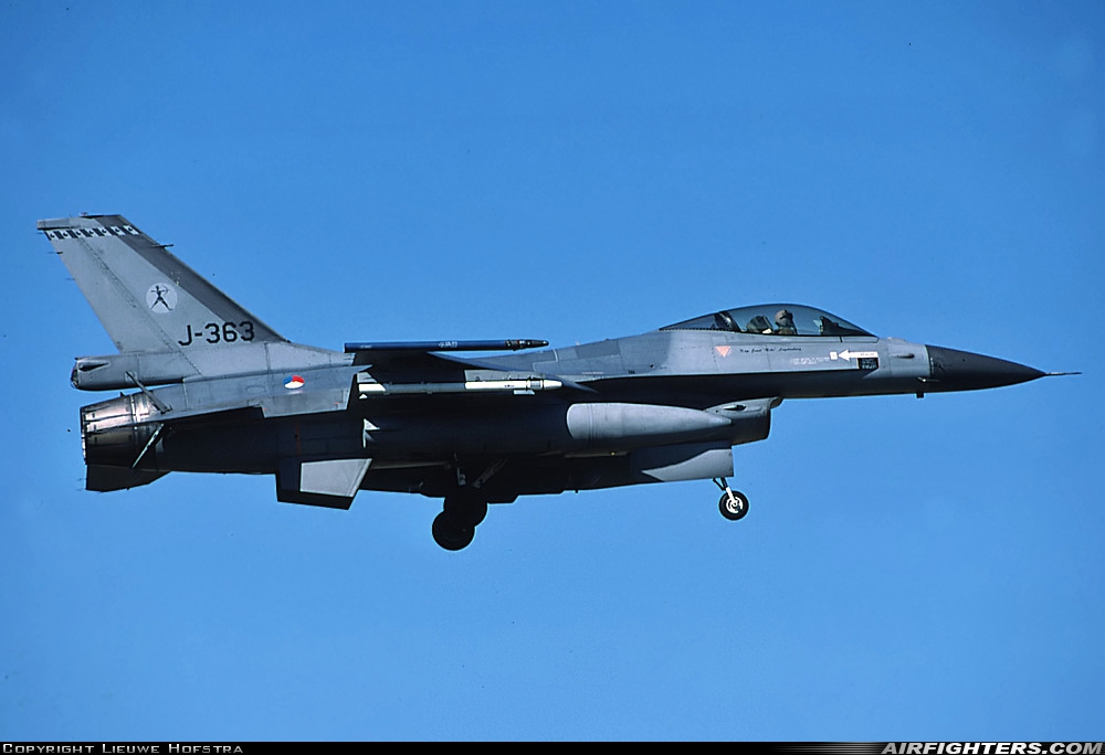 Netherlands - Air Force General Dynamics F-16AM Fighting Falcon J-363 at Leeuwarden (LWR / EHLW), Netherlands
