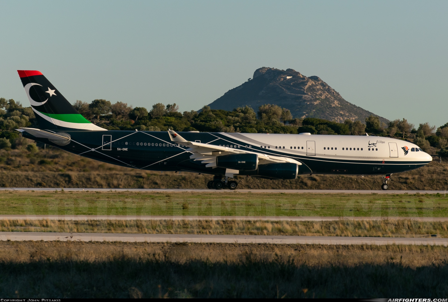 Libya - Government Airbus A340-213 5A-ONE at Athens - Eleftherios Venizelos (Spata) (ATH / LGAV), Greece