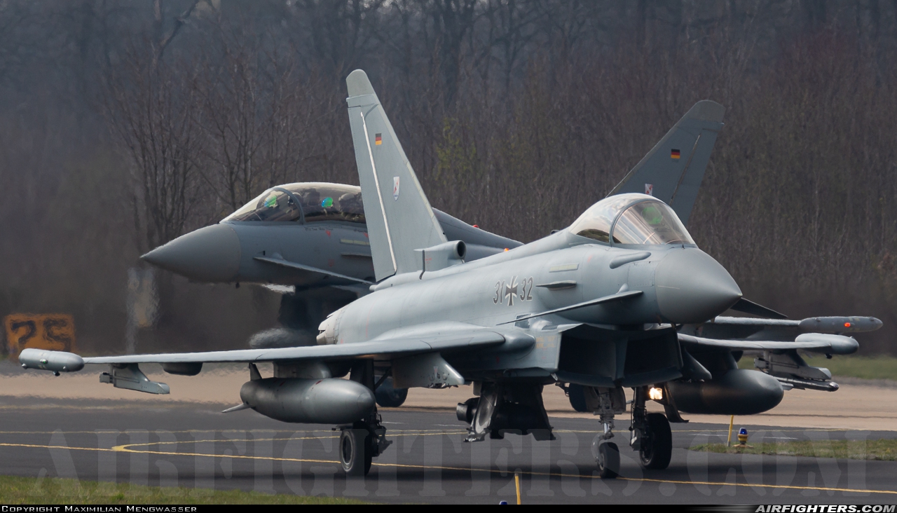 Germany - Air Force Eurofighter EF-2000 Typhoon S 31+32 at Norvenich (ETNN), Germany