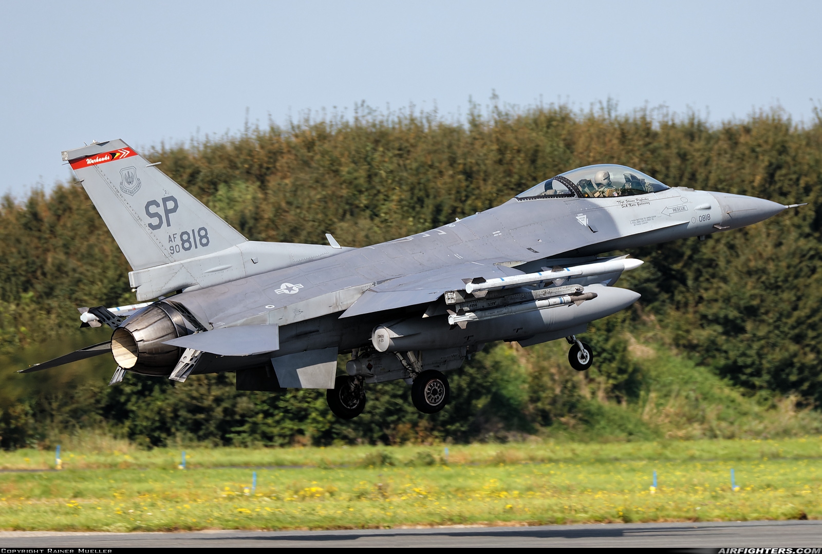 USA - Air Force General Dynamics F-16C Fighting Falcon 90-0818 at Leeuwarden (LWR / EHLW), Netherlands