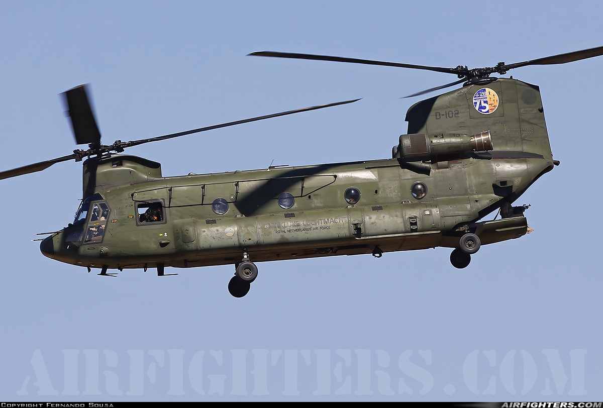 Netherlands - Air Force Boeing Vertol CH-47D Chinook D-102 at Beja (BA11) (LPBJ), Portugal