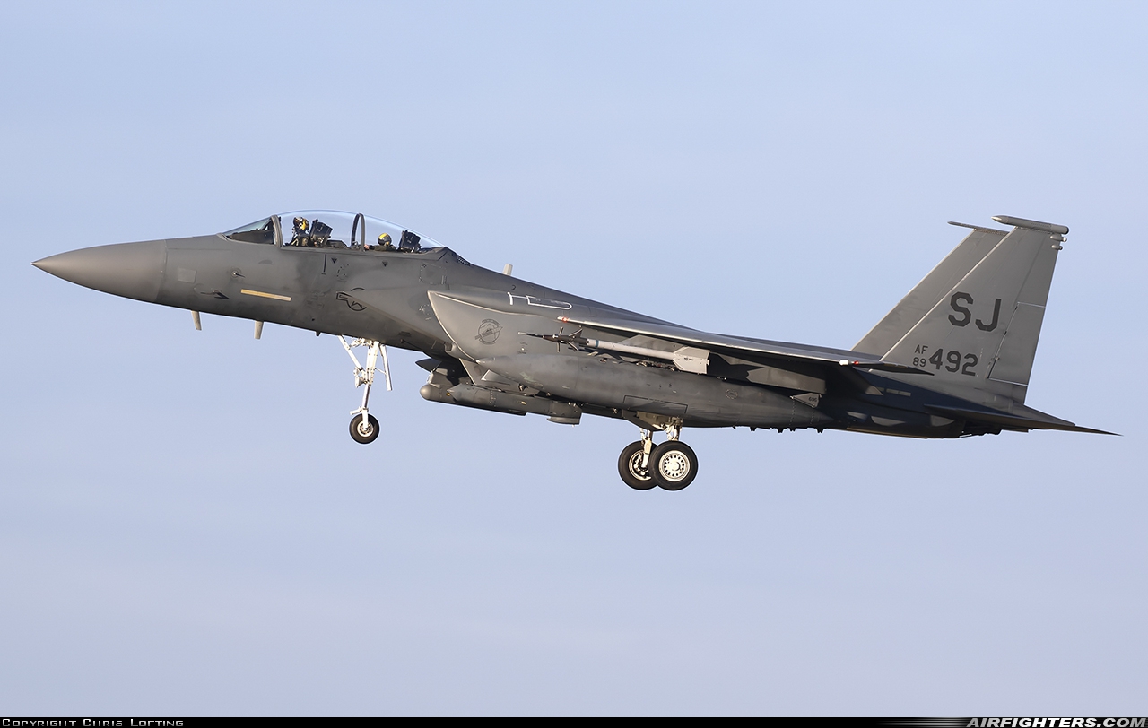 USA - Air Force McDonnell Douglas F-15E Strike Eagle 89-0492 at Lakenheath (LKZ / EGUL), UK