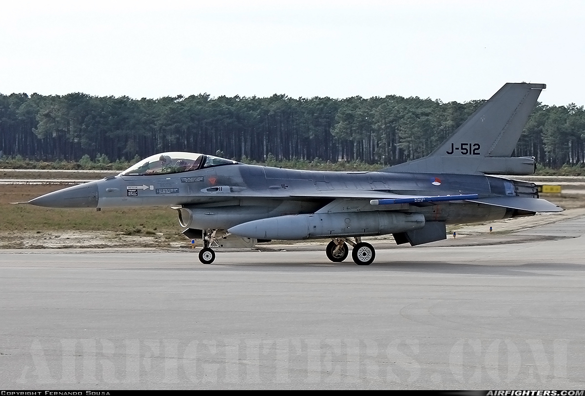 Netherlands - Air Force General Dynamics F-16AM Fighting Falcon J-512 at Monte Real (BA5) (LPMR), Portugal