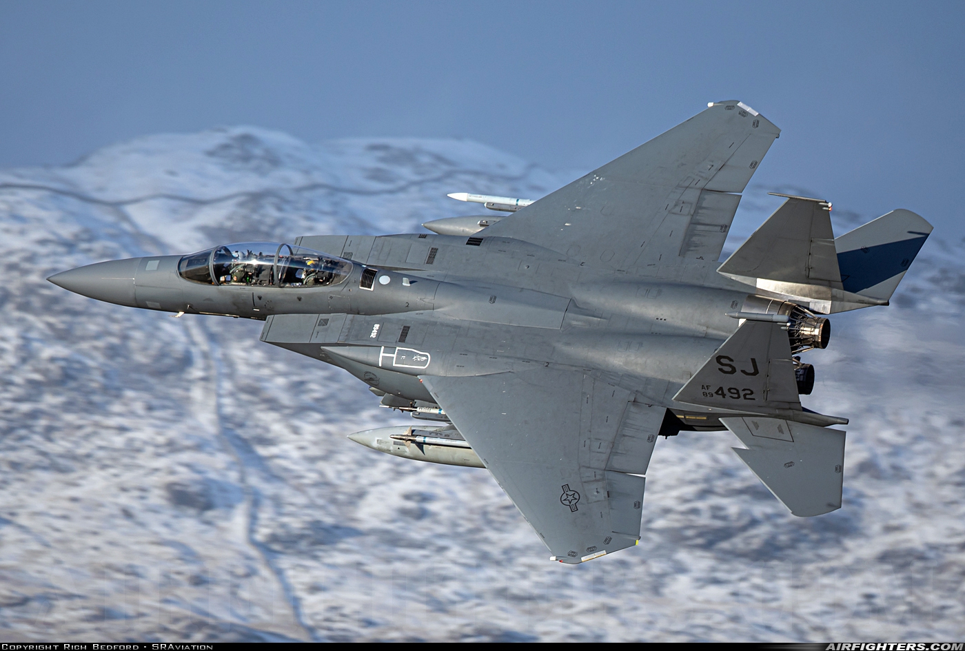 USA - Air Force McDonnell Douglas F-15E Strike Eagle 89-0492 at Off-Airport - Machynlleth Loop Area, UK