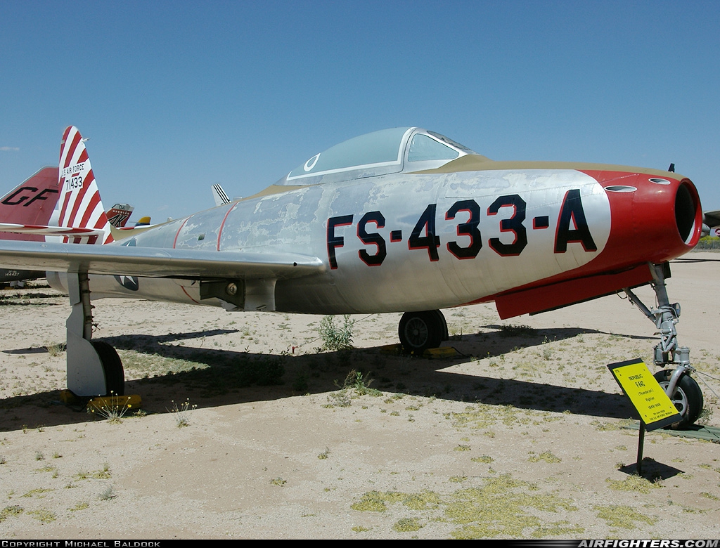USA - Air Force Republic F-84C Thunderjet 47-1433 at Tucson - Pima Air and Space Museum, USA
