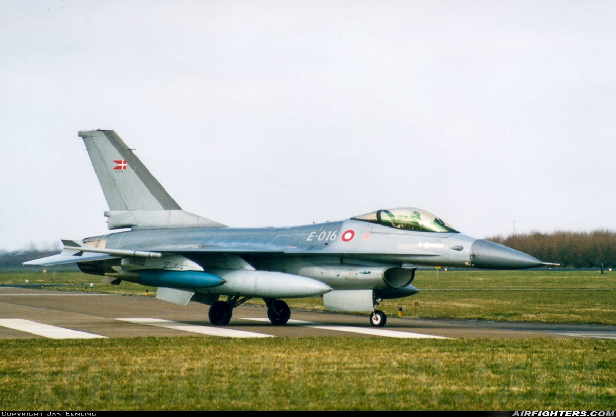 Denmark - Air Force General Dynamics F-16A Fighting Falcon E-016 at Leeuwarden (LWR / EHLW), Netherlands