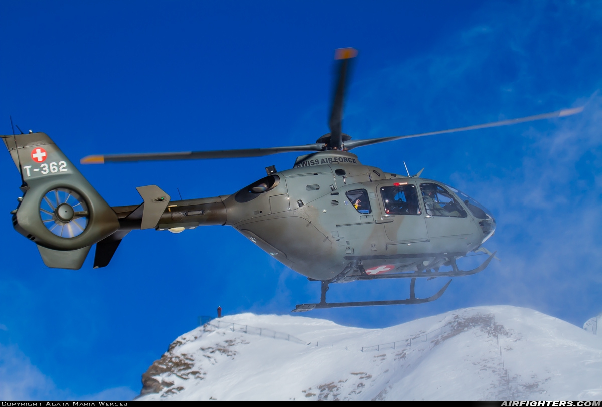 Switzerland - Air Force Eurocopter TH05 (EC-635P2+) T-362 at Off-Airport - Lauberhorn, Switzerland