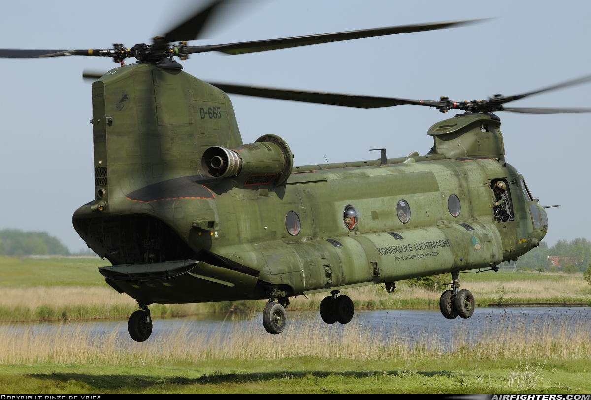 Netherlands - Air Force Boeing Vertol CH-47D Chinook D-665 at Off-Airport - Dokkumer Nieuwe Zijlen, Netherlands