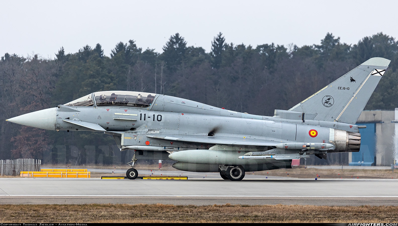 Spain - Air Force Eurofighter CE-16 Typhoon (EF-2000T) CE.16-10 at Ingolstadt - Manching (ETSI), Germany