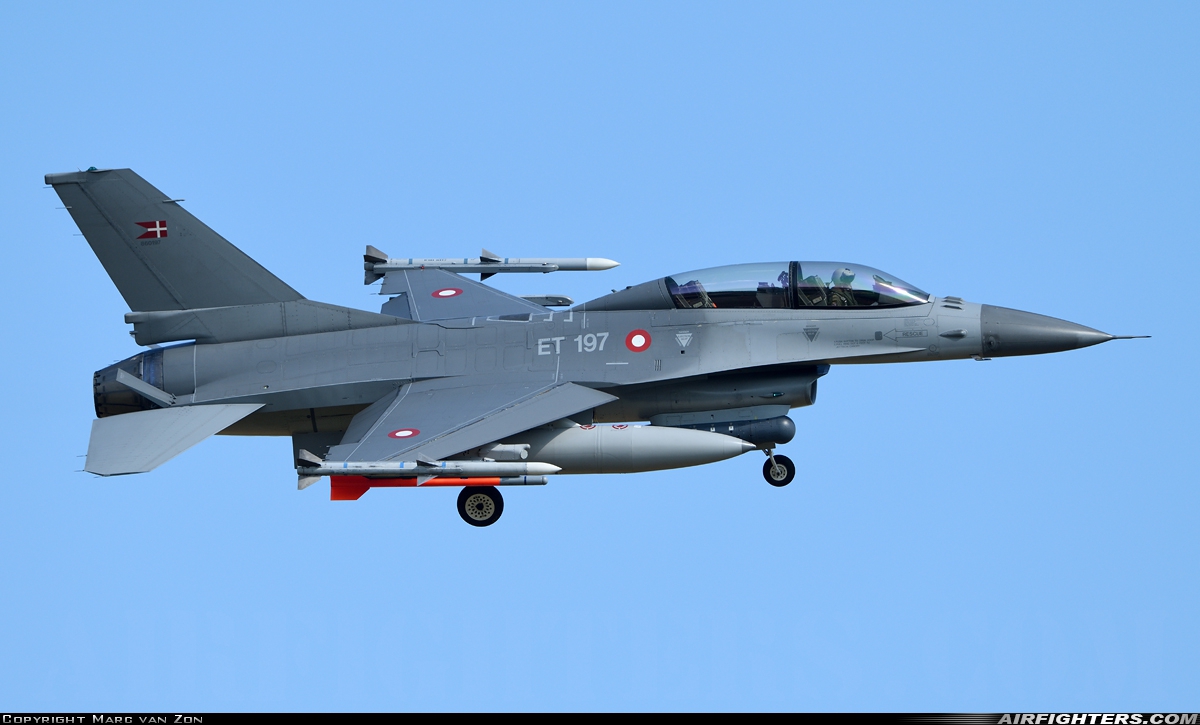 Denmark - Air Force General Dynamics F-16BM Fighting Falcon ET-197 at Skrydstrup (EKSP), Denmark