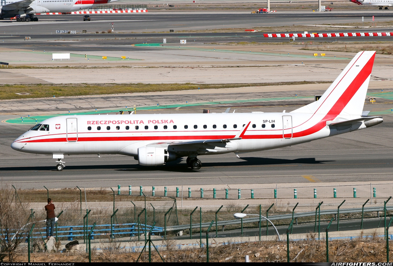 Poland - Government Embraer ERJ-170-200LR SP-LIH at Madrid - Barajas (MAD / LEMD), Spain