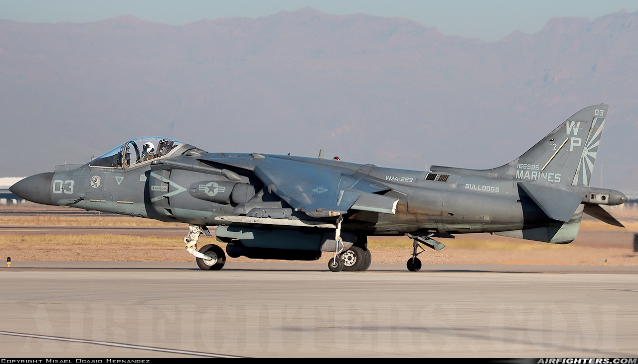 USA - Marines McDonnell Douglas AV-8B+ Harrier ll 165595 at Phoenix (Chandler) - Williams Gateway (AFB) (CHD / IWA / KIWA), USA