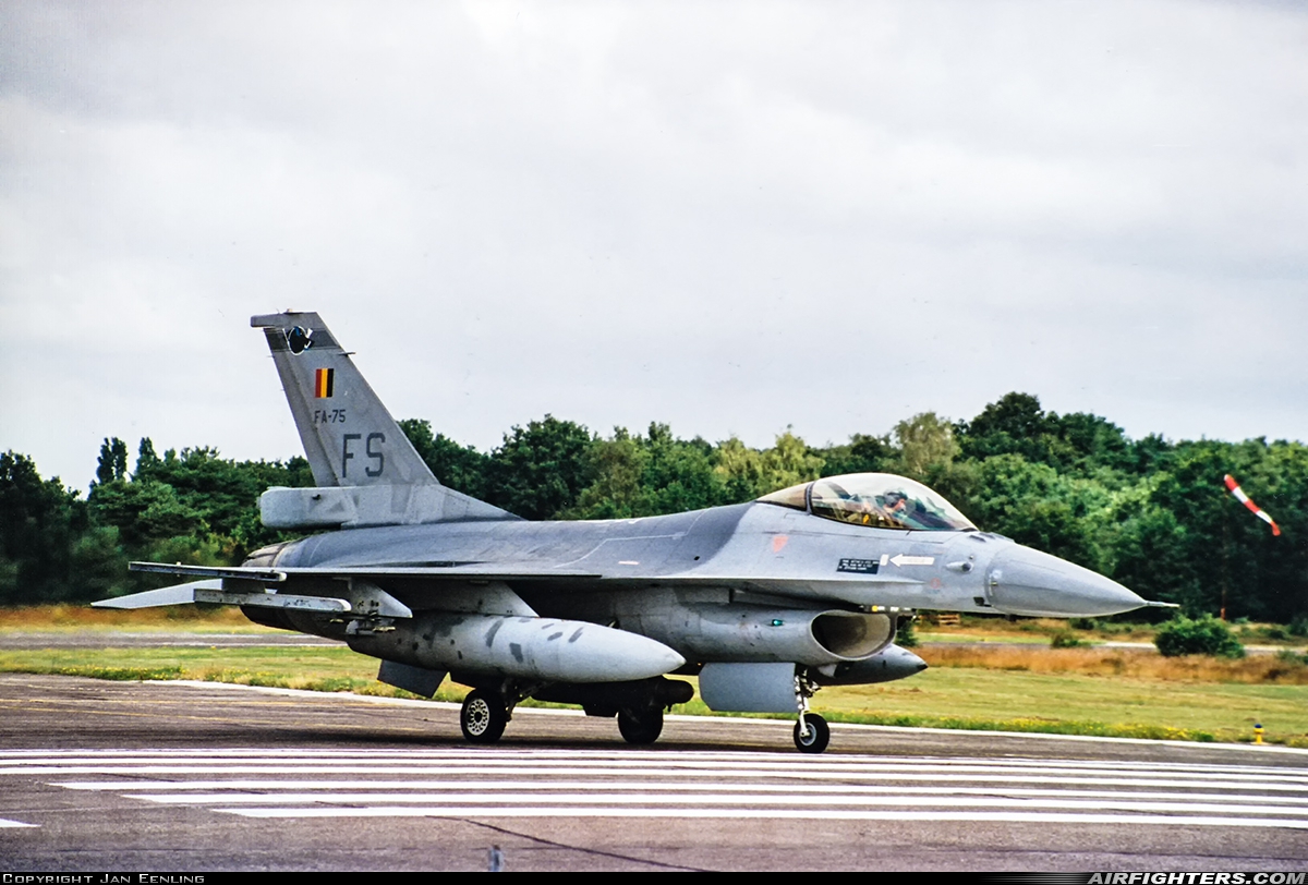 Belgium - Air Force General Dynamics F-16AM Fighting Falcon FA-75 at Kleine Brogel (EBBL), Belgium