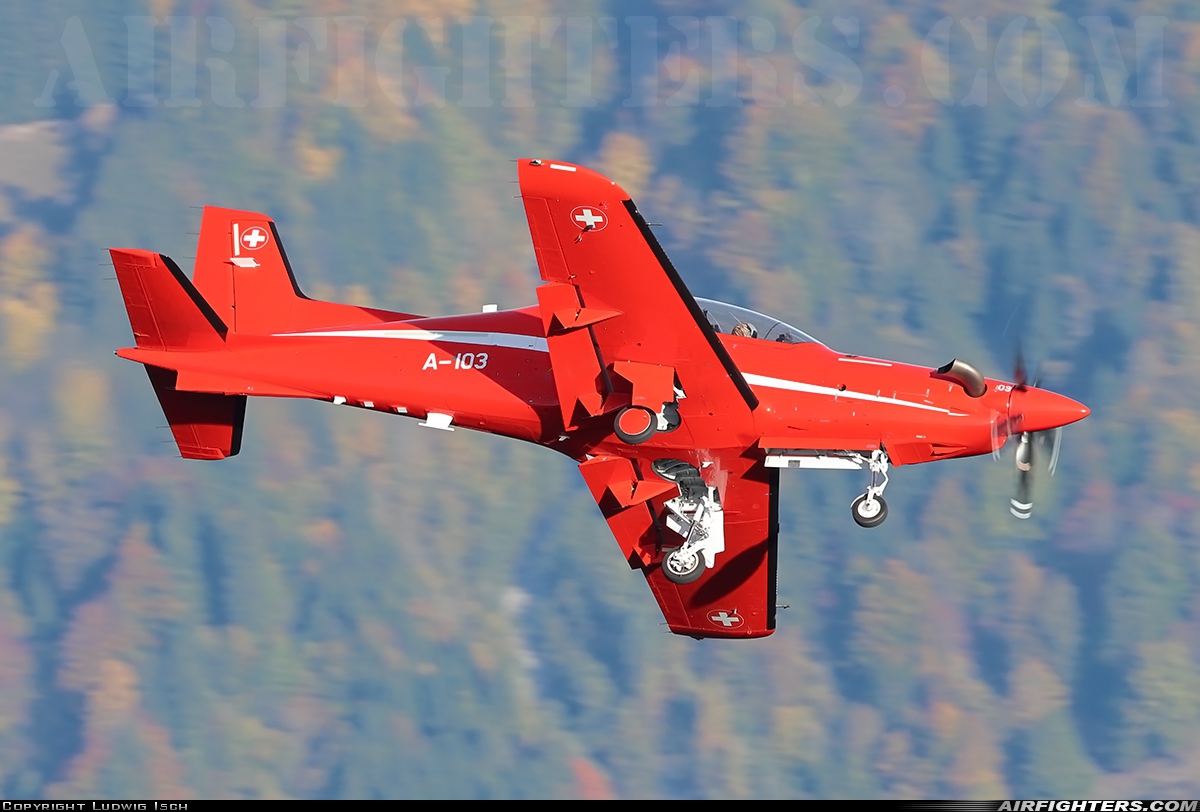 Switzerland - Air Force Pilatus PC-21 A-103 at Off-Airport - Axalp, Switzerland