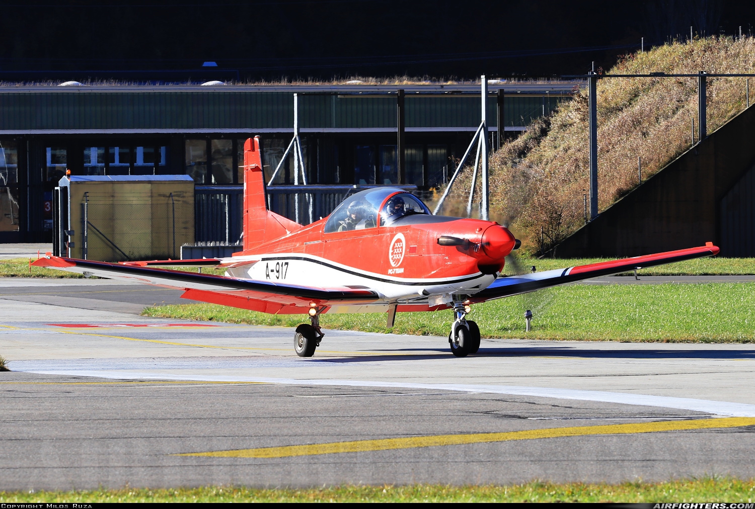 Switzerland - Air Force Pilatus NCPC-7 Turbo Trainer A-917 at Meiringen (LSMM), Switzerland