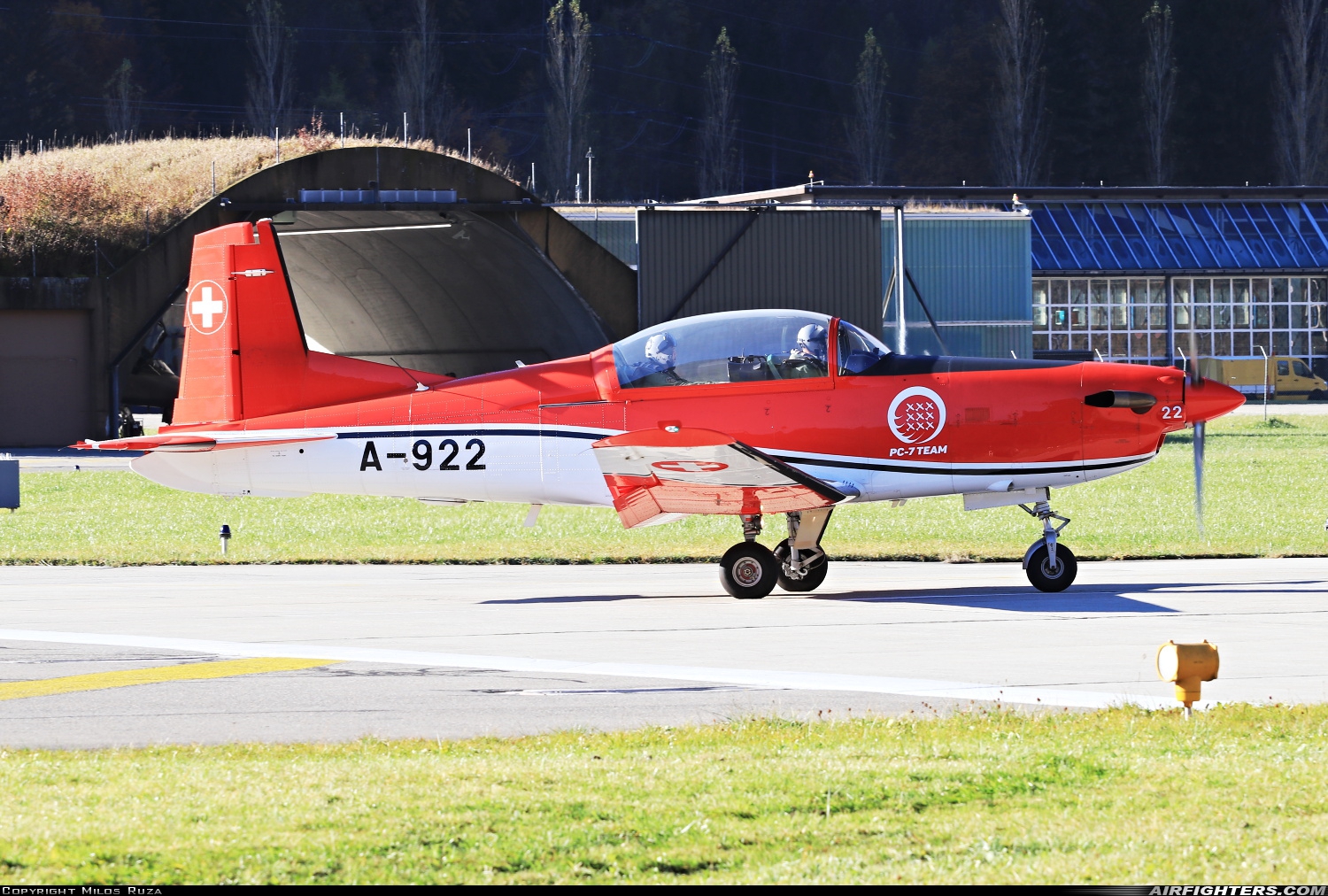 Switzerland - Air Force Pilatus NCPC-7 Turbo Trainer A-922 at Meiringen (LSMM), Switzerland