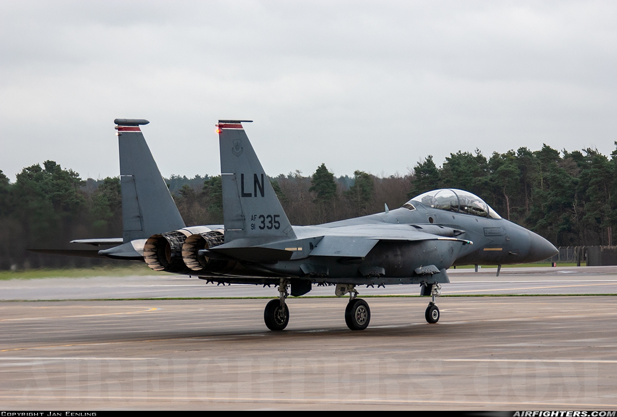 USA - Air Force McDonnell Douglas F-15E Strike Eagle 91-0335 at Lakenheath (LKZ / EGUL), UK