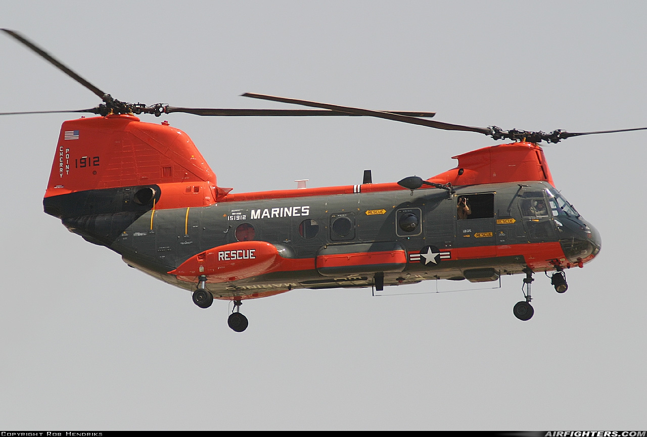 USA - Marines Boeing Vertol HH-46D Sea Knight (107-II) 151912 at Havelock - Cherry Point MCAS (NKT / KNKT), USA