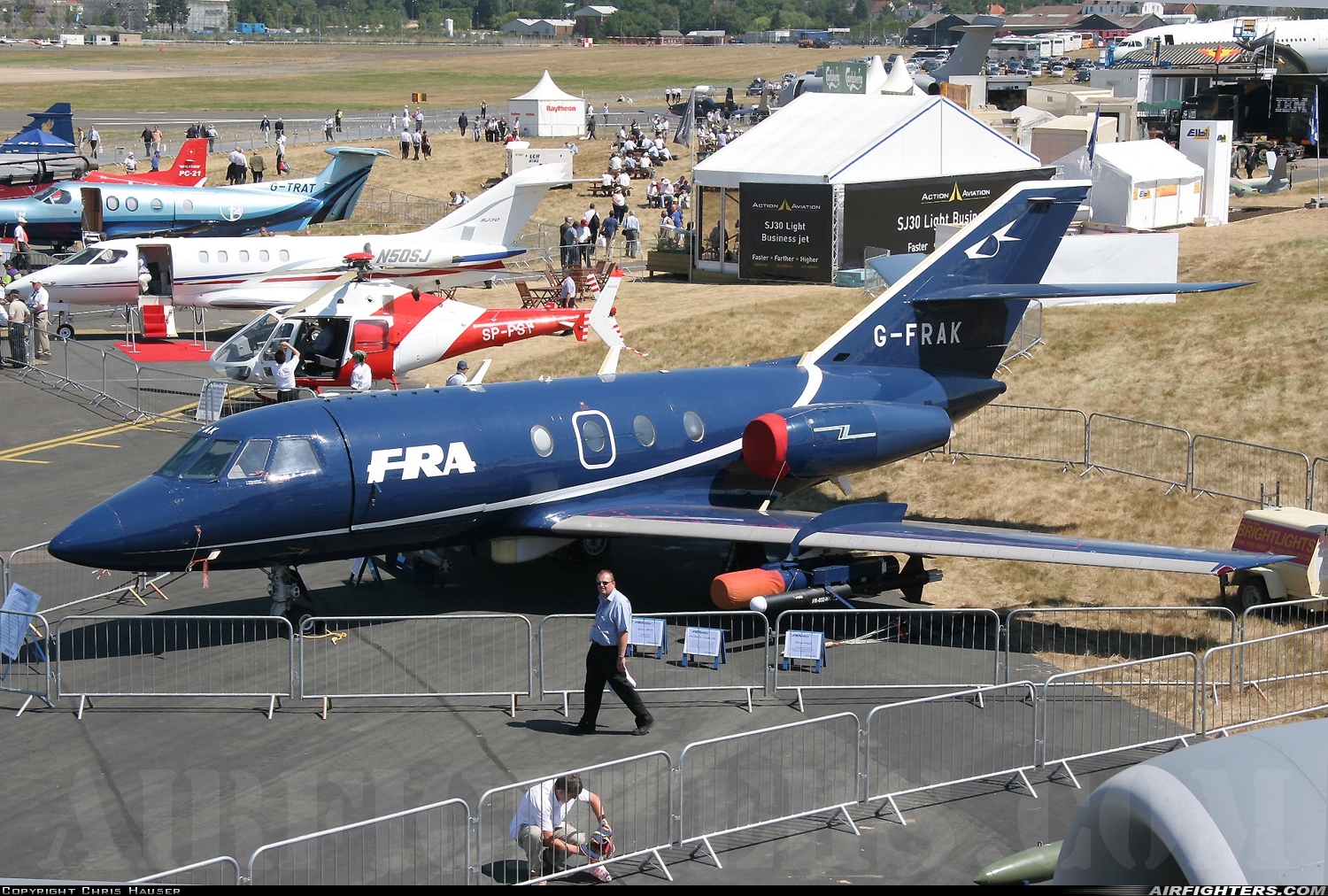 Company Owned - FR Aviation Dassault Falcon 20 G-FRAK at Farnborough (FAB / EGLF), UK