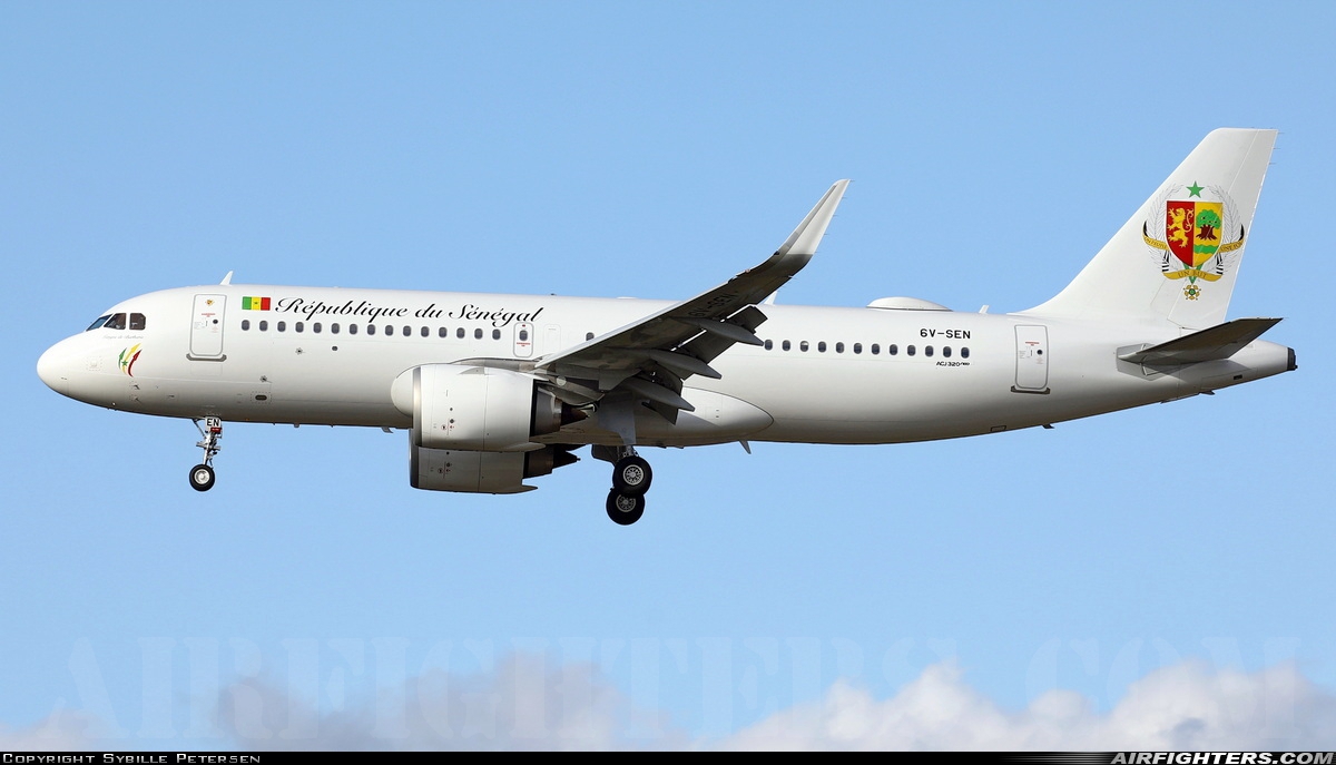 Senegal - Government Airbus A320-251N ACJ 6V-SEN at Frankfurt - Main (Rhein-Main AB) (FRA / FRF / EDDF), Germany