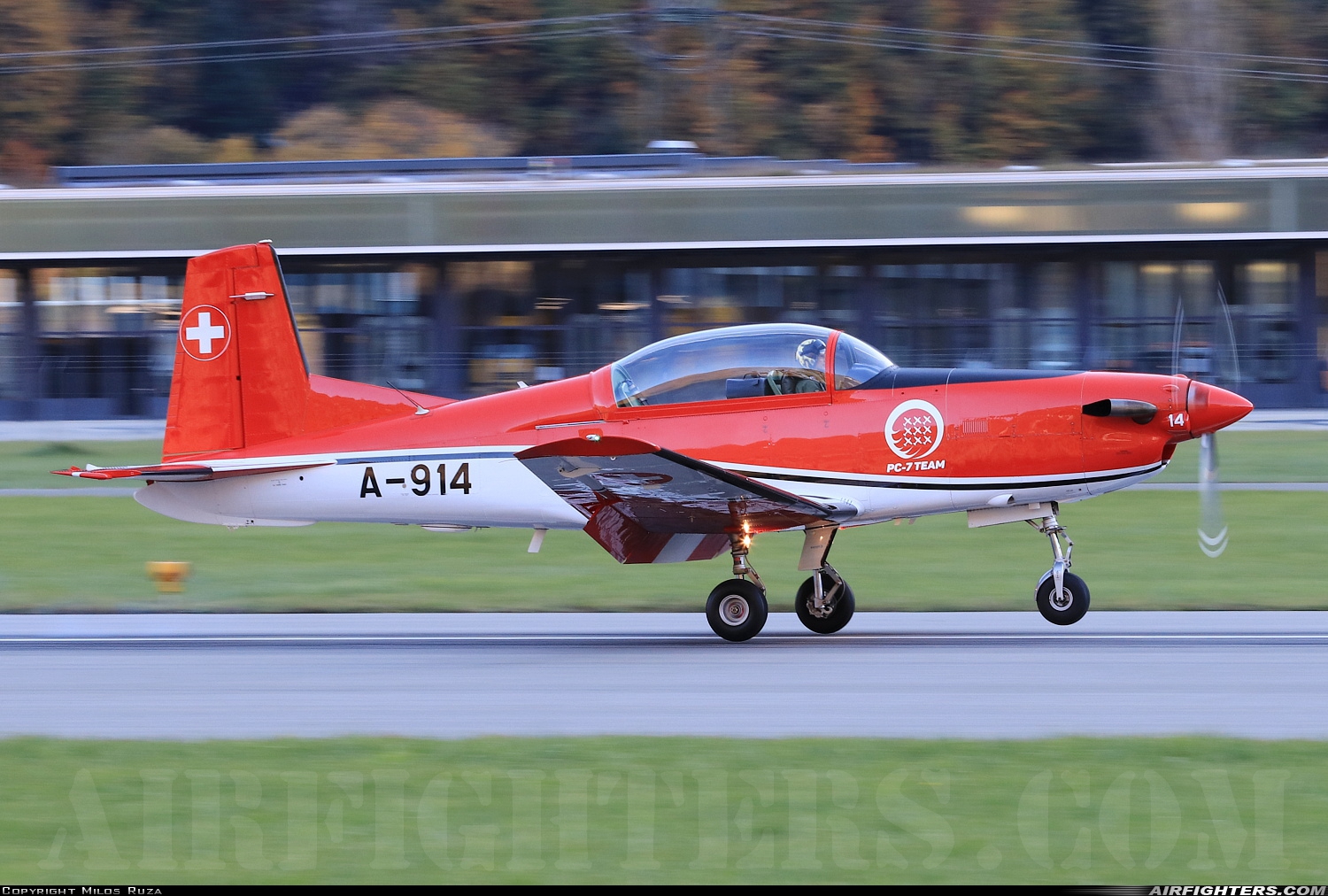 Switzerland - Air Force Pilatus NCPC-7 Turbo Trainer A-914 at Meiringen (LSMM), Switzerland