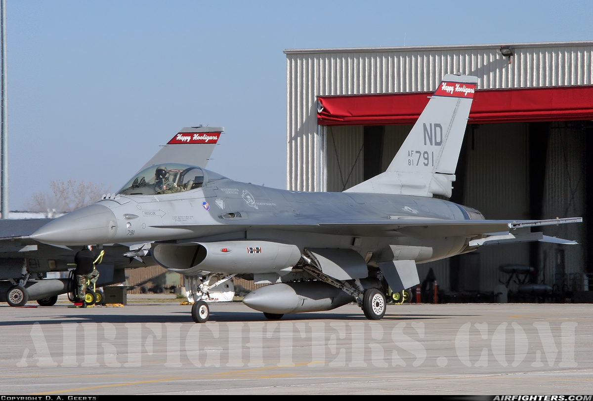 USA - Air Force General Dynamics F-16A/ADF Fighting Falcon 81-0791 at Fargo - Hector Int. (FAR / KFAR), USA