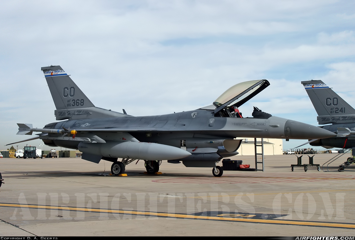 USA - Air Force General Dynamics F-16C Fighting Falcon 86-0368 at Denver - Aurora (Buckley AFB) (BKF / KBKF), USA