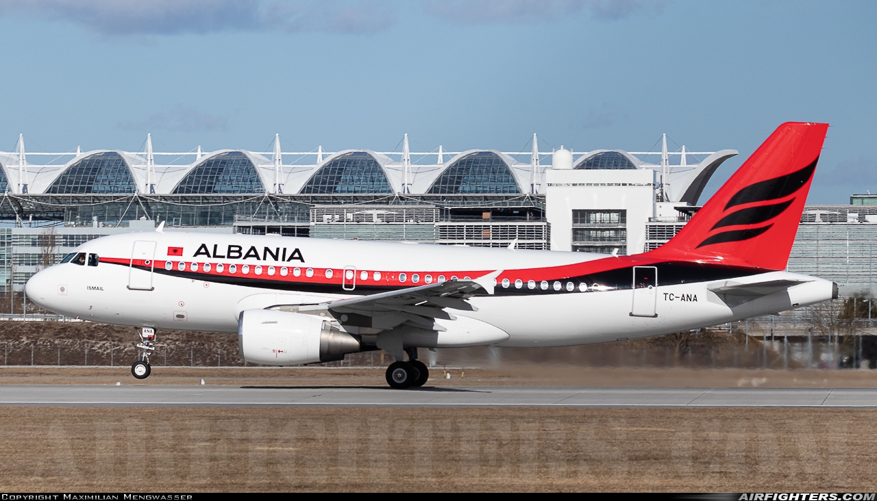Albania - Government Airbus A319-115 CJ TC-ANA at Munich (- Franz Josef Strauss) (MUC / EDDM), Germany