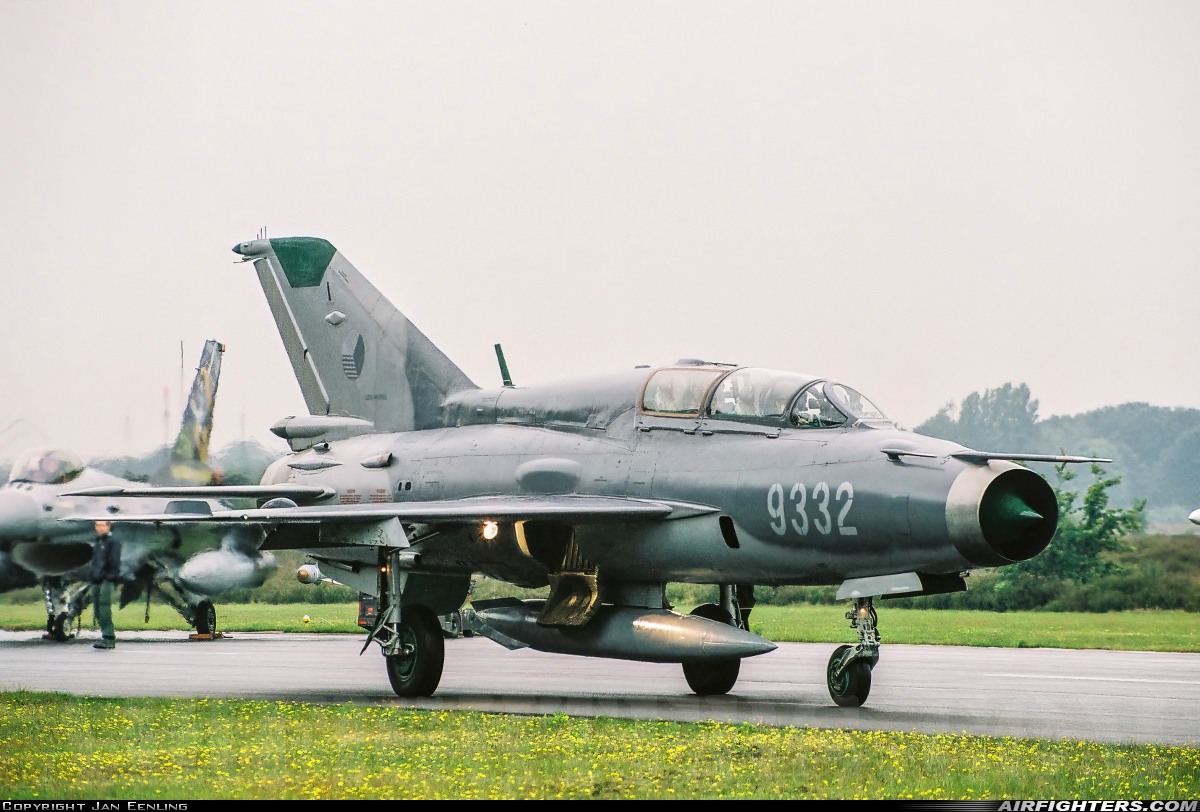 Czech Republic - Air Force Mikoyan-Gurevich MiG-21UM 9332 at Kleine Brogel (EBBL), Belgium