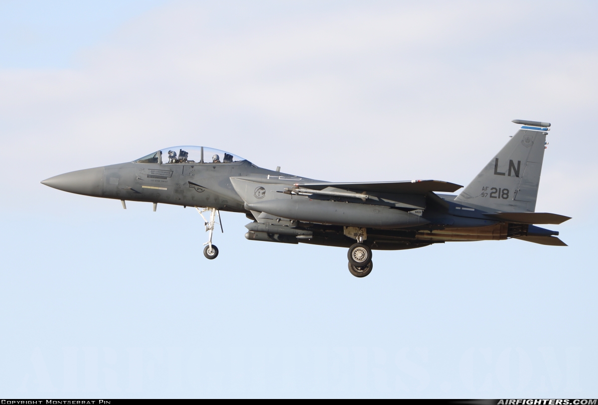 USA - Air Force McDonnell Douglas F-15E Strike Eagle 97-0218 at Albacete (- Los Llanos) (LEAB), Spain