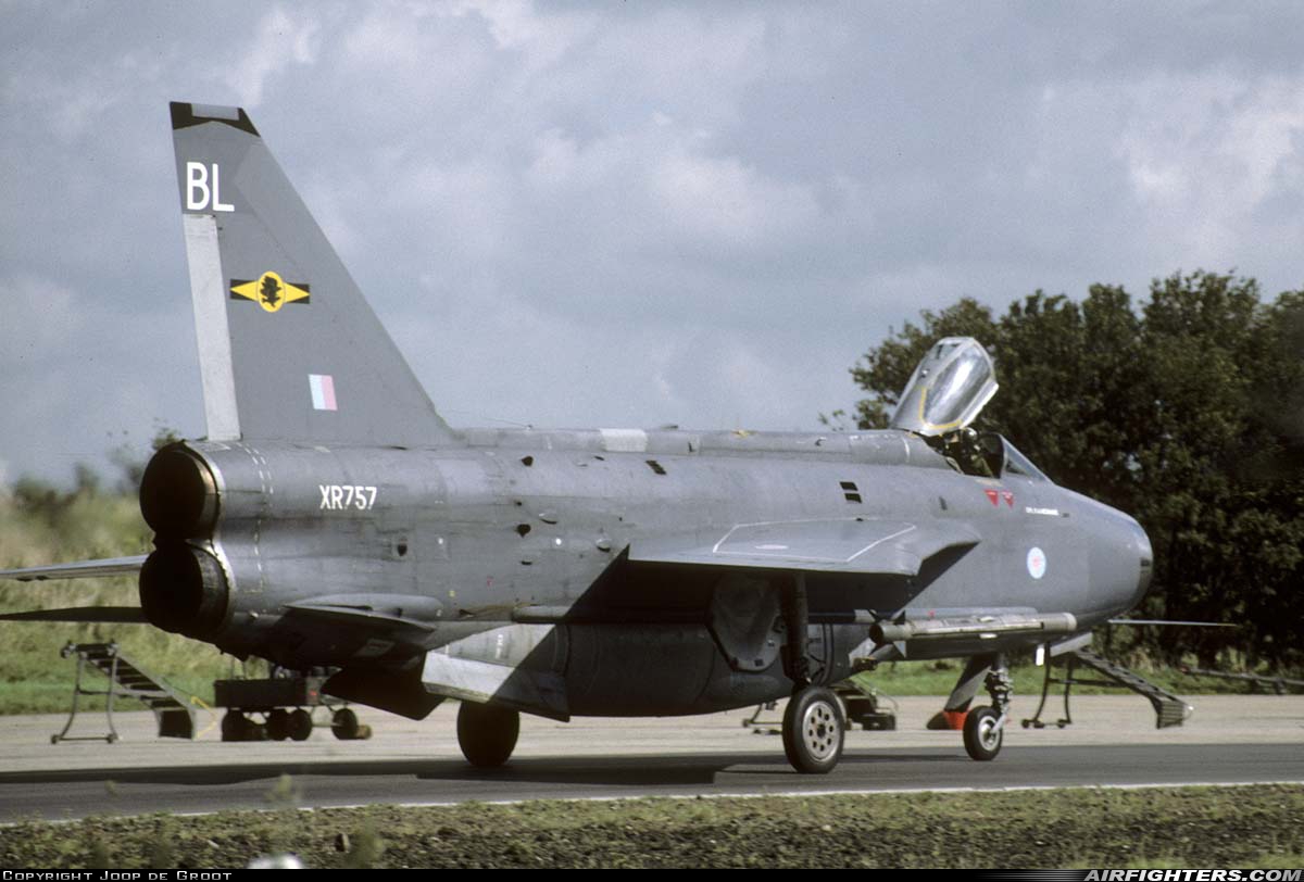 UK - Air Force English Electric Lightning F6 XR757 at Leeuwarden (LWR / EHLW), Netherlands