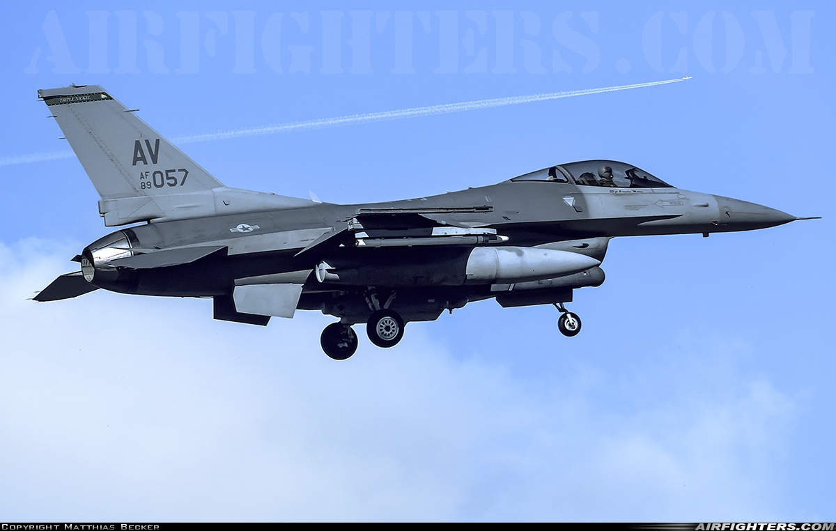 USA - Air Force General Dynamics F-16C Fighting Falcon 89-2057 at Ramstein (- Landstuhl) (RMS / ETAR), Germany