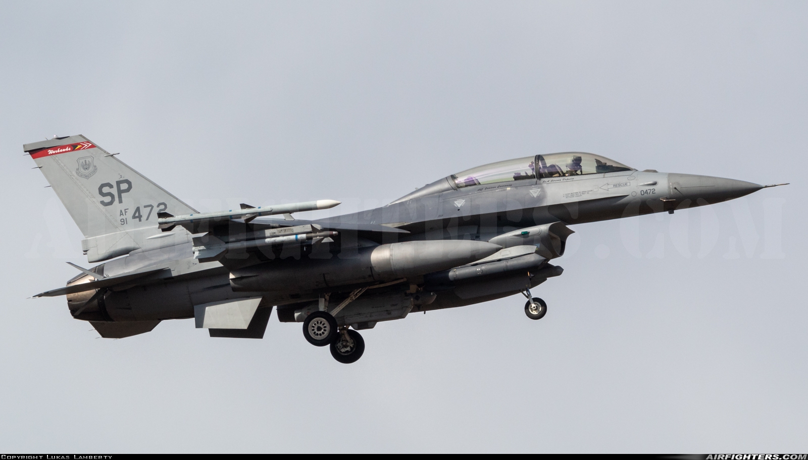 USA - Air Force General Dynamics F-16D Fighting Falcon 91-0472 at Spangdahlem (SPM / ETAD), Germany
