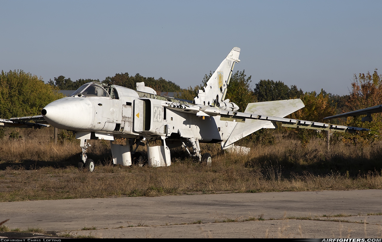 Ukraine - Air Force Sukhoi Su-24 Fencer B  at Belaya Tserkov, Ukraine