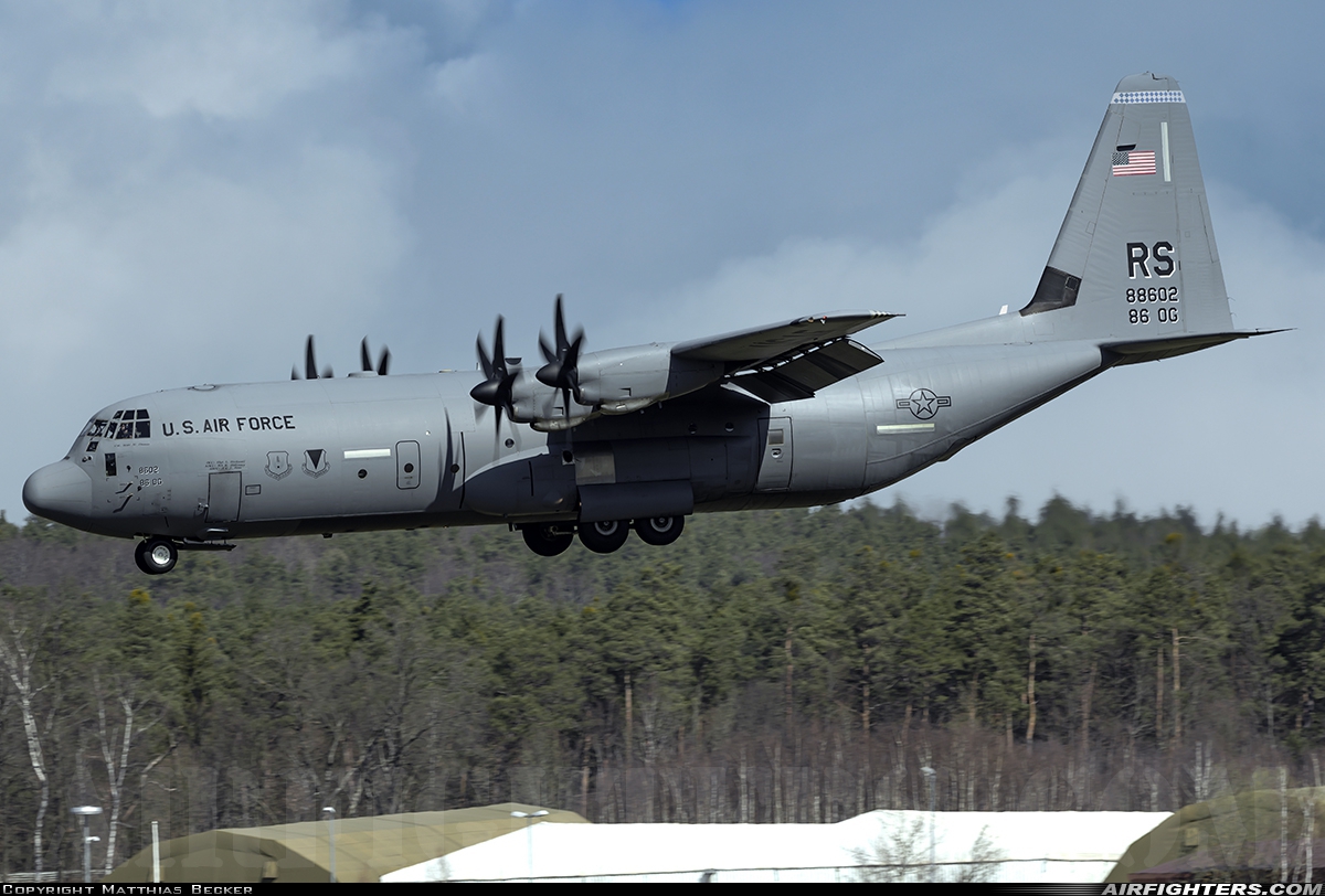 USA - Air Force Lockheed Martin C-130J-30 Hercules (L-382) 08-8602 at Ramstein (- Landstuhl) (RMS / ETAR), Germany