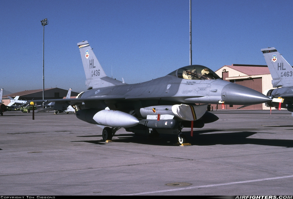 USA - Air Force General Dynamics F-16C Fighting Falcon 88-0436 at Las Vegas - Nellis AFB (LSV / KLSV), USA