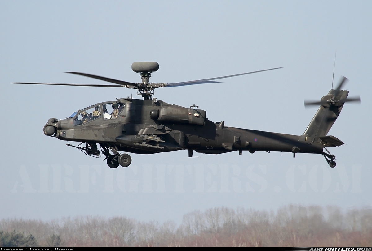 UK - Army Westland Apache AH1 (WAH-64D) ZJ208 at Eindhoven (- Welschap) (EIN / EHEH), Netherlands