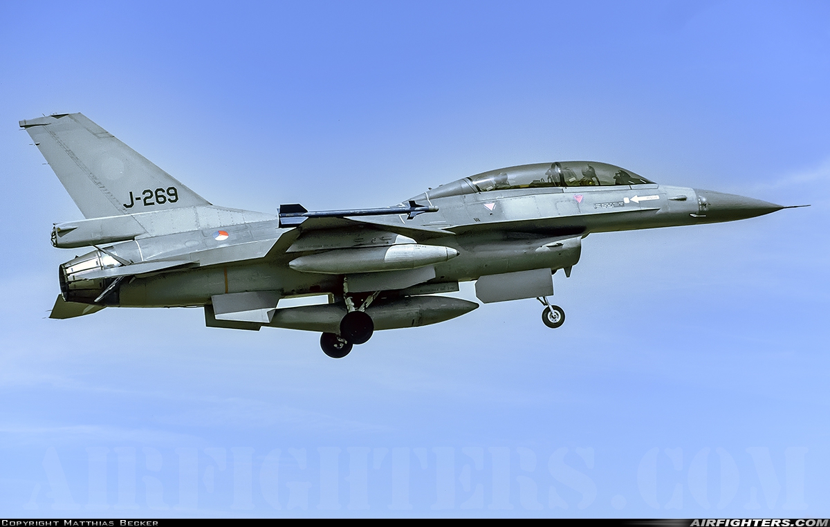 Netherlands - Air Force General Dynamics F-16B Fighting Falcon J-269 at Ramstein (- Landstuhl) (RMS / ETAR), Germany