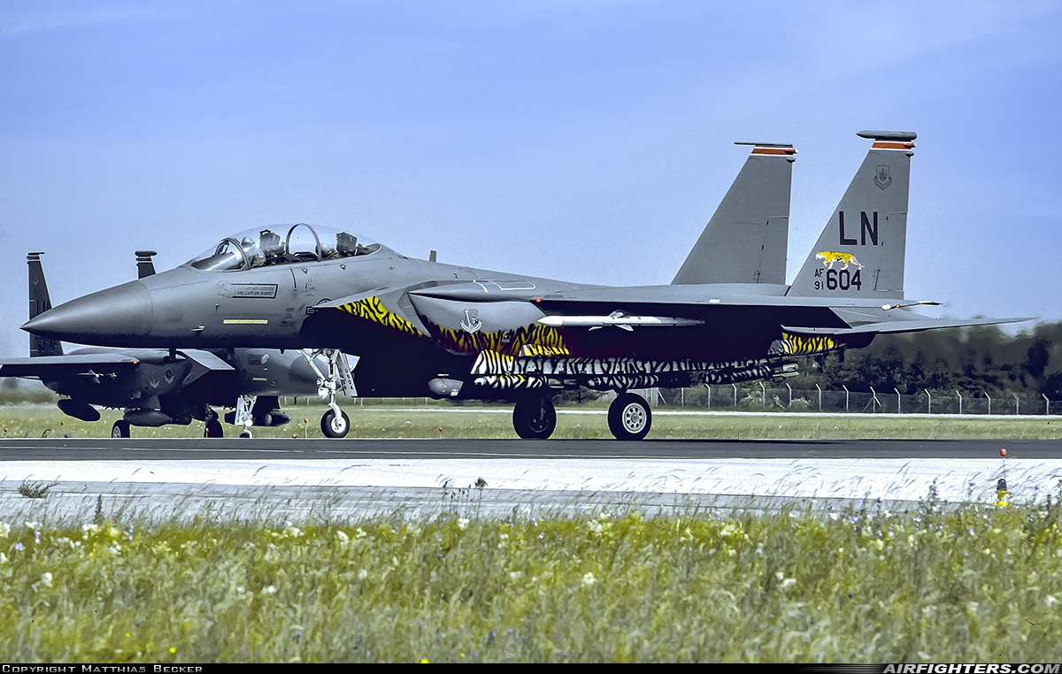 USA - Air Force McDonnell Douglas F-15E Strike Eagle 91-0604 at Lechfeld (ETSL), Germany